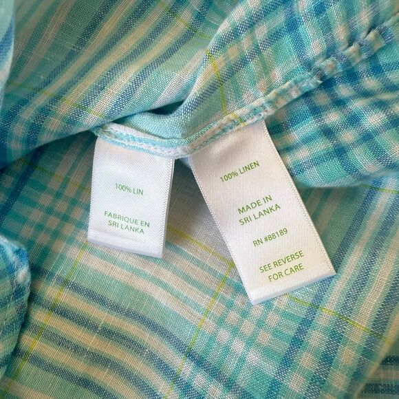 Lilly Pulitzer Blue Plaid Button Down Shirt - Picture 8 of 9